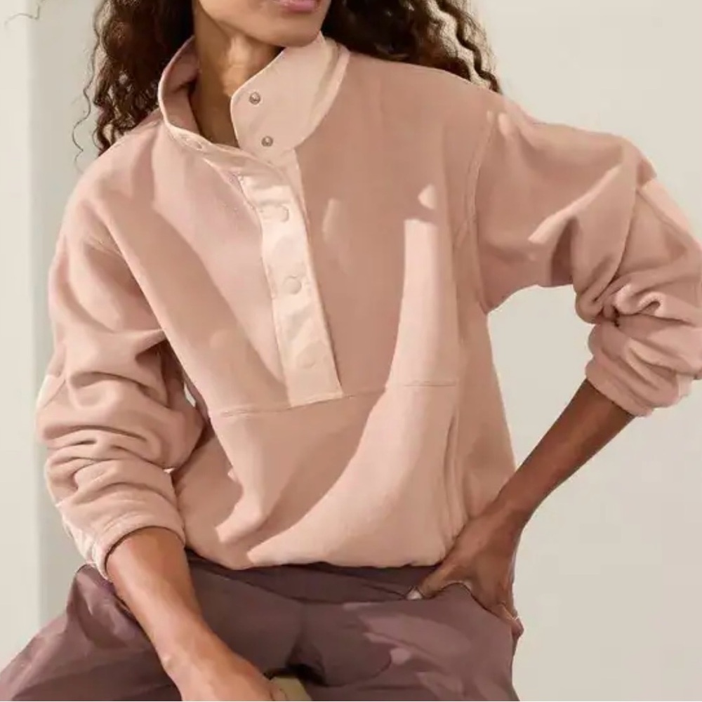 Athleta Overlook Microfleece Pullover Size Small - image 3